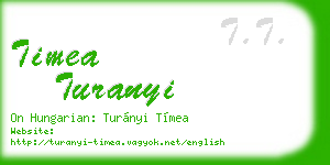 timea turanyi business card